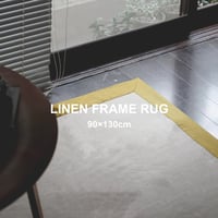 Olika LINEN FRAME RUG / 90×130cm GRAY , YELLOW , BROWN / リビングラグ / ラグマット