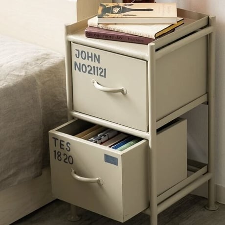 ドロワーチェスト / IRON CHEST  / 2杯 / BEIGE , GRAY , BLACK / サイズ : W300×D320×H590mm