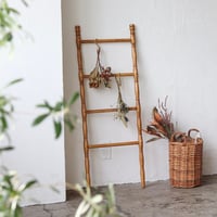 PINE WOOD RADDER / インテリアを楽しみながら収納上手に便利に使うラダー / パイン材 / サイズ : w390×d30×h1050mm