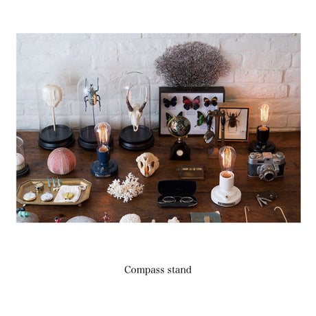 シンプルで明るいセラミック製の卓上ランプ / TABLE LAMP / Compass Stand  / ARTWORK STUDIO デスクランプ スタンドランプ / 電球選択