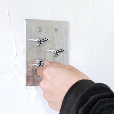 ステンレスプレートトグルスイッチ  / 1-4 スイッチ /ライトスイッチ / 建材パーツ / ステンレス製