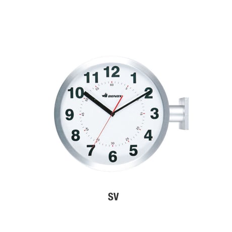 ダブルフェイス ウォールクロック / DULTON / 380mmの 両面時計 / WALL CLOCK / 壁掛け時計 BLACK , SILVER