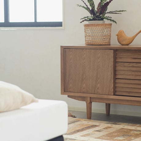 SIDE BOARD 160  / タモ無垢材の流れるような美しい木目の洗練された北欧スタイル / サイドボード
