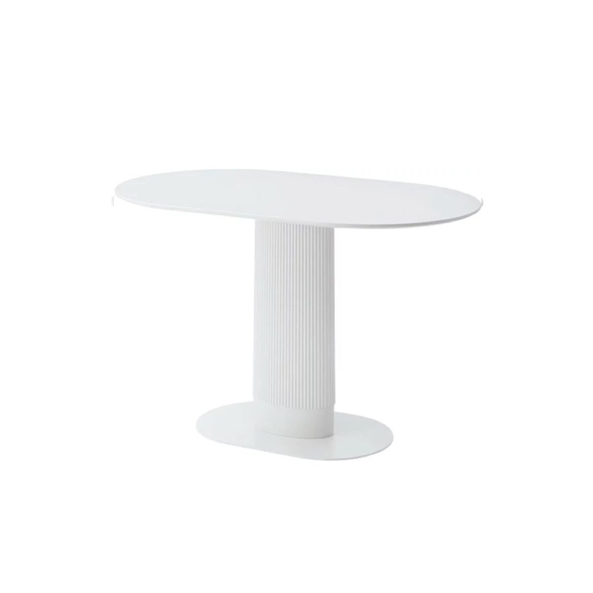 OVAL DINING TABLE / シンプルなオーバル天板 / 白が洗練された空間に 