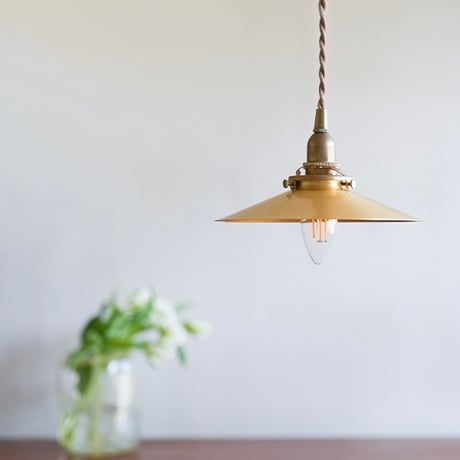 IRON SHADE PLATT × E17 BRASS PENDANT LIGHT / 100cm / シーリングカバー付 / GRAY , BLACK , BRASS /タイプA