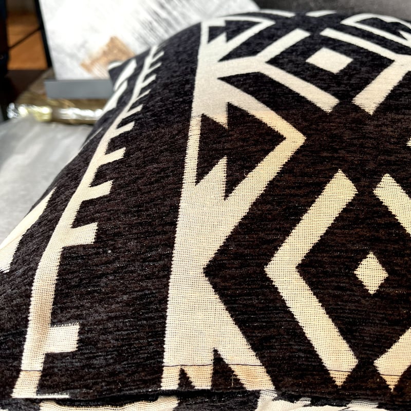 ORTEGA CUSHION COVER / BLACK 45×45cm / クッション / ORTEGA CUSHION COVER / BLACK 45×45cm / クッション /