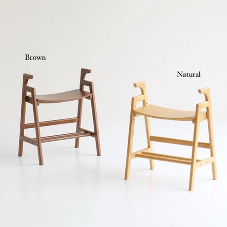 Arm Bench crest / コンパクトで場所をとらない機能性のあるシンプルなベンチチェア / natural , brown