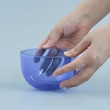 GRASS BOWL / Sサイズ , Lサイズ / たっぷりのサラダやパスタの盛り付けに /ガラス食器 / ラゴム ガラスボウル  / グレー , ブルー , イエロー
