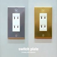 SWITCH PLATE / シンプルで美しい質感のコンセントプレート / STAINLESS , BRASS