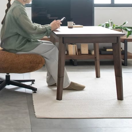 2WAY kotatsu TABLE / オーク材とウォールナットのコタツテーブル / Natural , Brown / リビングテーブル / コタツテーブル