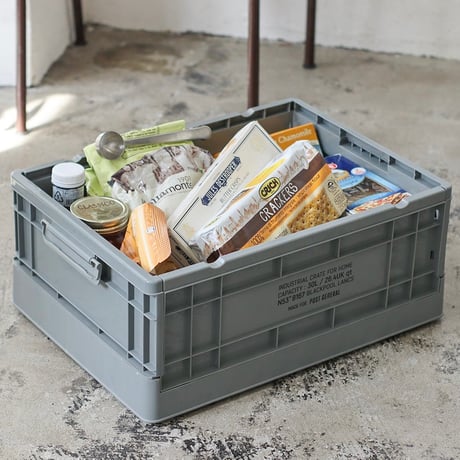 FOLDABLE CRATE HOME / インダストリアル フォルダブルクレート ホーム / 30L , 44L / インダストリアル  収納ボックス