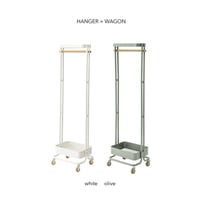 HANGER + WAGON RACK / 北欧テイストの細部まで優しい丸いデザインのハンガー収納 / 北欧ナチュラル