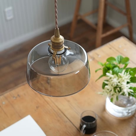 GRASS SHADE × BRASS PENDANT LIGHT / E26 / オリス / 真鍮灯具 60cm / シーリングカバー付き