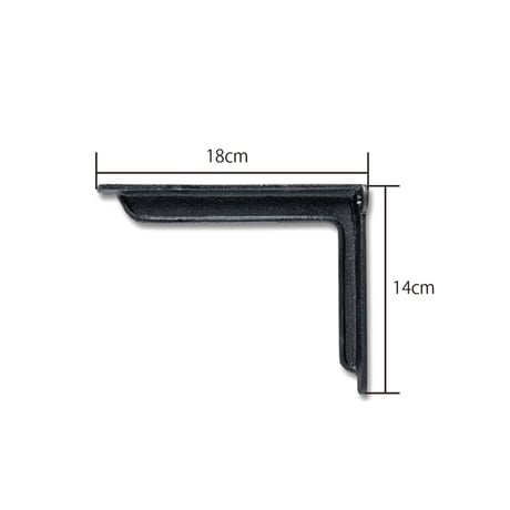 IRON + WOOD WALL SHELF / 洗練されたカービングを施した棚板とマットな質感のブラケットセット / ウォールシェルフ