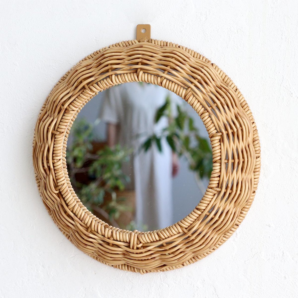 UTILE NAIL / かご編みの使う場所を選ばないラウンドミラー / 鏡