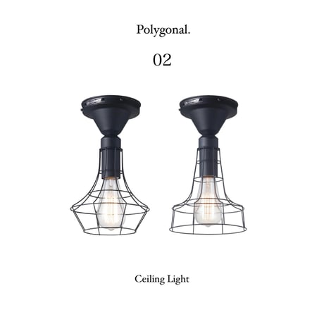 Polygonal ceiling light / シーリングライト / ARTWORK STUDIO ポリゴナルシーリング / タイプA タイプB / 電球なし