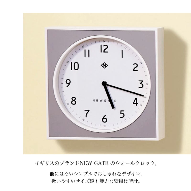 NEW GATE WALL CLOCK / 正方形 29×29cm / Burger&Chip