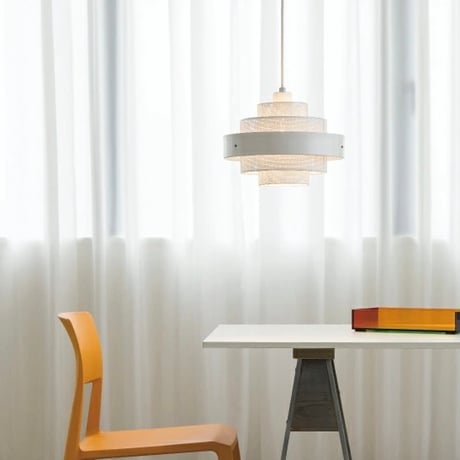 Ivonne PENDANT LIGHT / 色鮮やかなカラーとレイヤードデザインのペンダントライト / トゥルーホワイト , ロイヤルブルー
