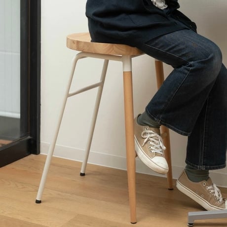 HIGH STOOL / 北欧スタイル  / WOOD + ＳＴＥＥＬ / キッチンカウンター / カウンタースツール / バースツール ハイスツール / W41.5×D42×H65cm