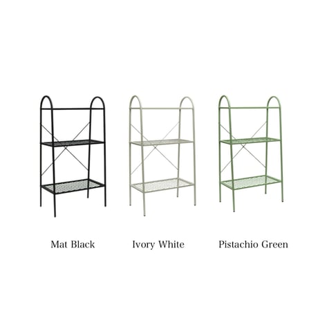 IRON OPEN RACK 03 / MAT BLACK , IVORY WHITE , PISTACHIO GREEN  / オープンシェルフ / サイズ  W61×D36×H110cm