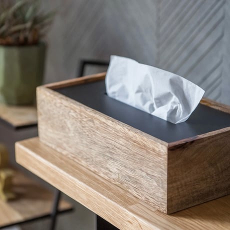 IRON WOOD TISSUE CASE 02 / 無骨な雰囲気でカッコいいティッシュケース / 素材違い2種