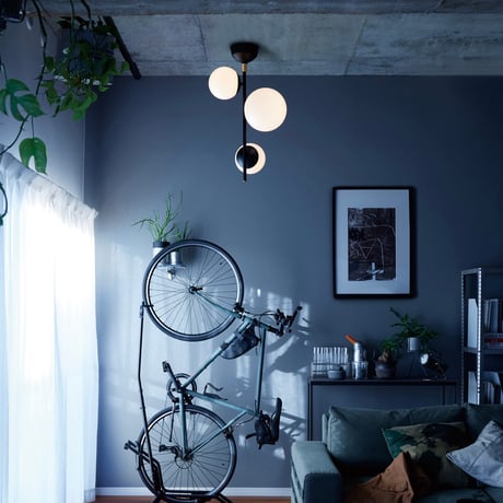 Bliss vertical 3-ceiling light / ガラスグローブを使用したシーリングライト / シーリングライト / リビング照明 /ダイニング照明 / 北欧