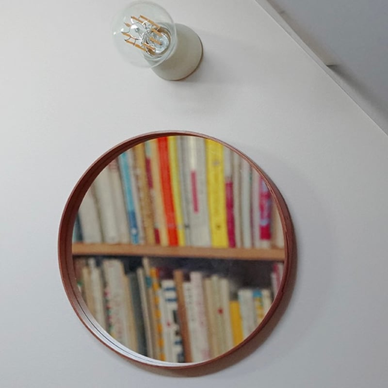 シェーカーラウンドミラー 220 / AXCIS / チェリー材 曲木 ウッド