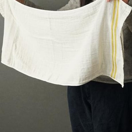 natural linen face towel by AXCIS / ナチュラルリネン フェイスタオル 3枚入り / イエロー, グレー / 日本製 / 3pak