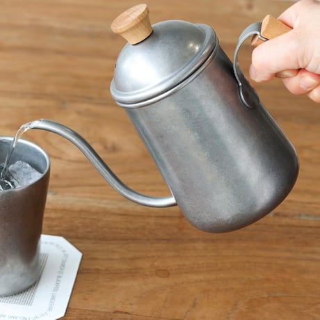 使い込まれたビンテージ食器のようなマットな質感のケトル / GRACE COFFEE KETTLE  / コーヒーケトル 650ml / 直火使用可