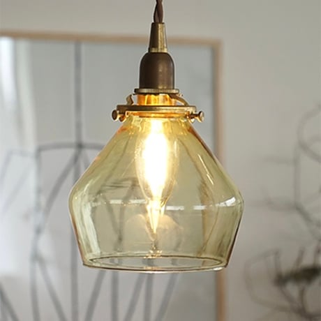 GRASS × BRASS PENDANT LIGHT /  E26用 /  LED電球可能 / ポワーペンダント / 真鍮灯具 E26用 BR60cm シーリングカバー付