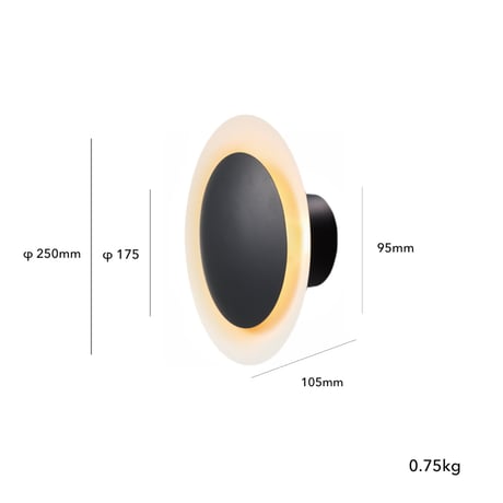Eclipse LED - wall light / Lサイズ / 息を呑むような美しい光の表情が自慢のウォールライト