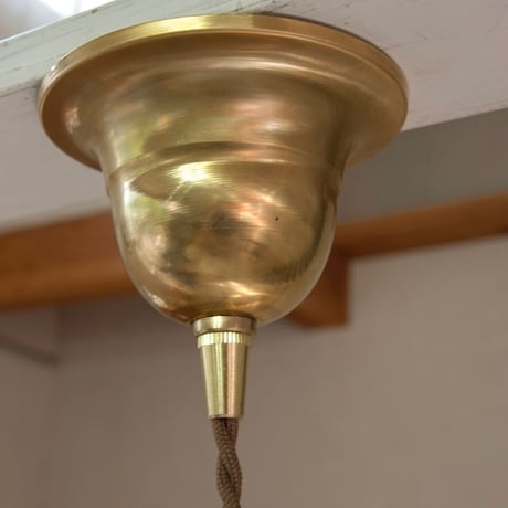 GRASS × BRASS PENDANT LIGHT /  E26用 /  LED電球可能 / ポワーペンダント / 真鍮灯具 E26用 BR60cm シーリングカバー付