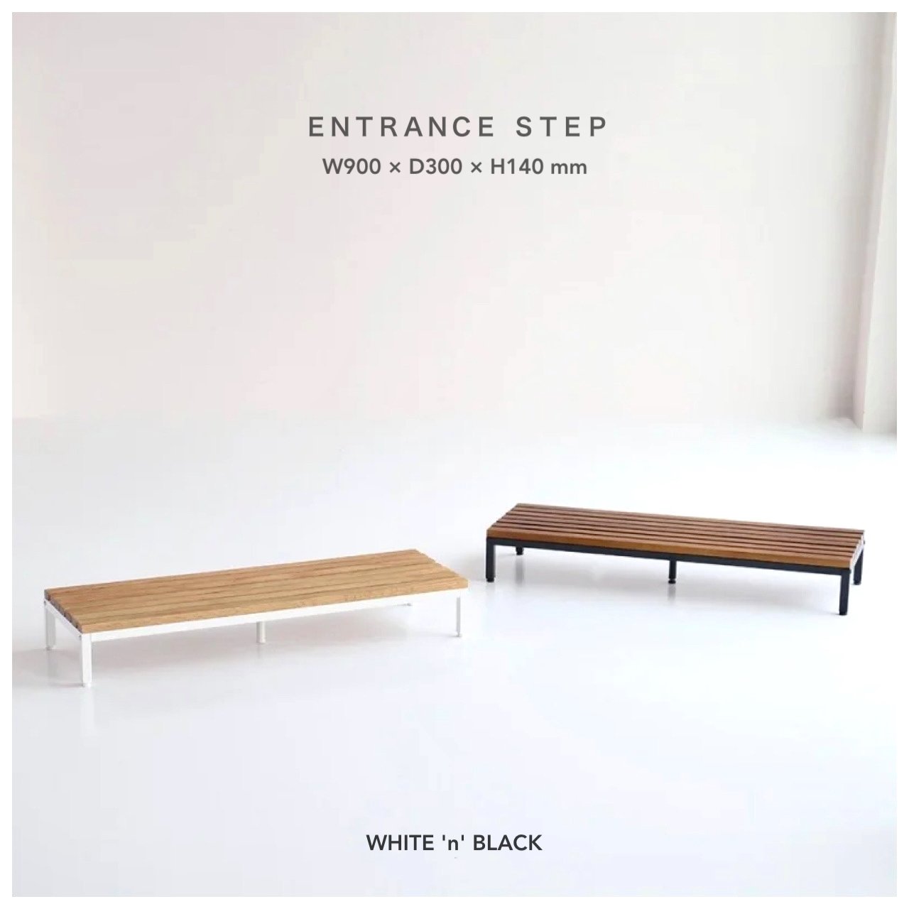 Entrance Step 600 / 900 / オーク材の美しい木目の玄関ステップ / ス