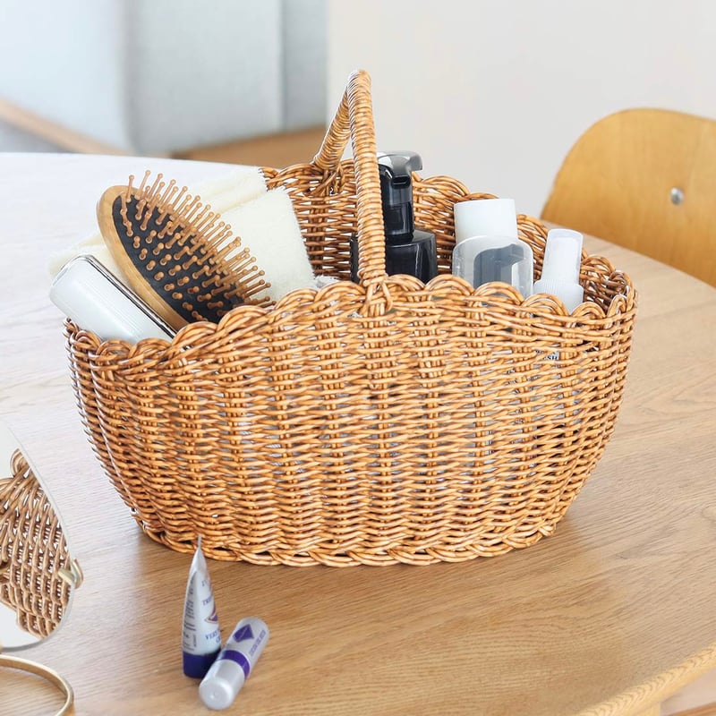 オーバルワンハンドルバスケット / Lサイズ / ポリプロピレン PP