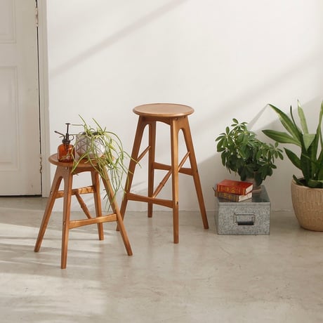 STANDARD 'N' HIGH WOOD STOOL / 木目が美しいウッドスツール / ダイニング / リビング / チェア