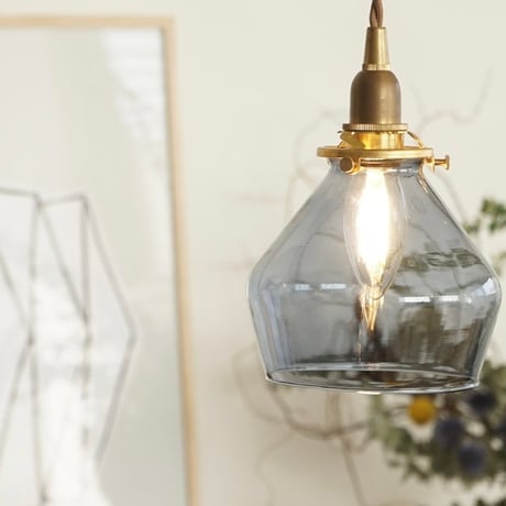 GRASS × BRASS PENDANT LIGHT /  E26用 /  LED電球可能 / ポワーペンダント / 真鍮灯具 E26用 BR60cm シーリングカバー付