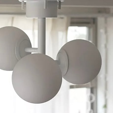TINY GRASS CEILING LIGHT 3 / LED電球付き / タイニーガラス 3灯シーリングライト / BRID タイニーガラス 天井照明 / WHITE , GRAY , BLACK