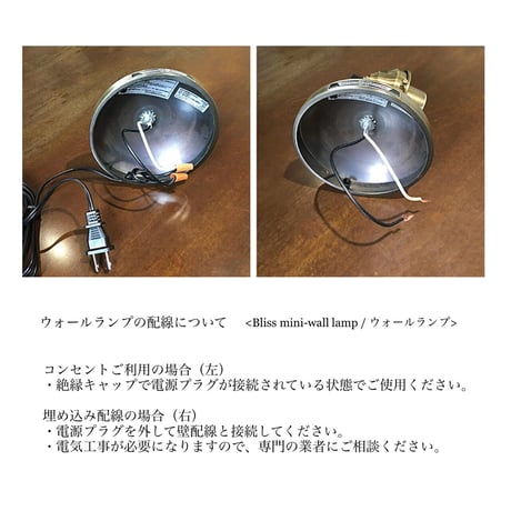 Bliss - wall lamp / ウォールランプ /  E26 60W  / コンセント:埋め込み配線可能/ 照明 / 電球 選択  / AW-0483  / ARTWORK  STUDIO