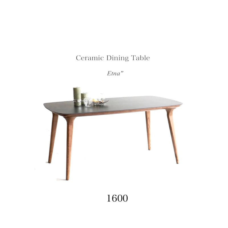 傷に強いセラミック+天然木が美しい / Etna Ceramic dining table 1