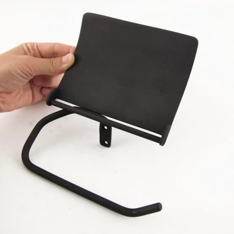 MAT BLACK / BRASS simple paper holder / 無機質で個性的なトイレットペーパーホルダー / シングル