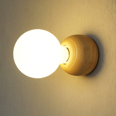 Wood Recep LIGHT / ラウンド / ウッドレセップカバー ラウンド / natural / アッシュ材 / LED電球専用