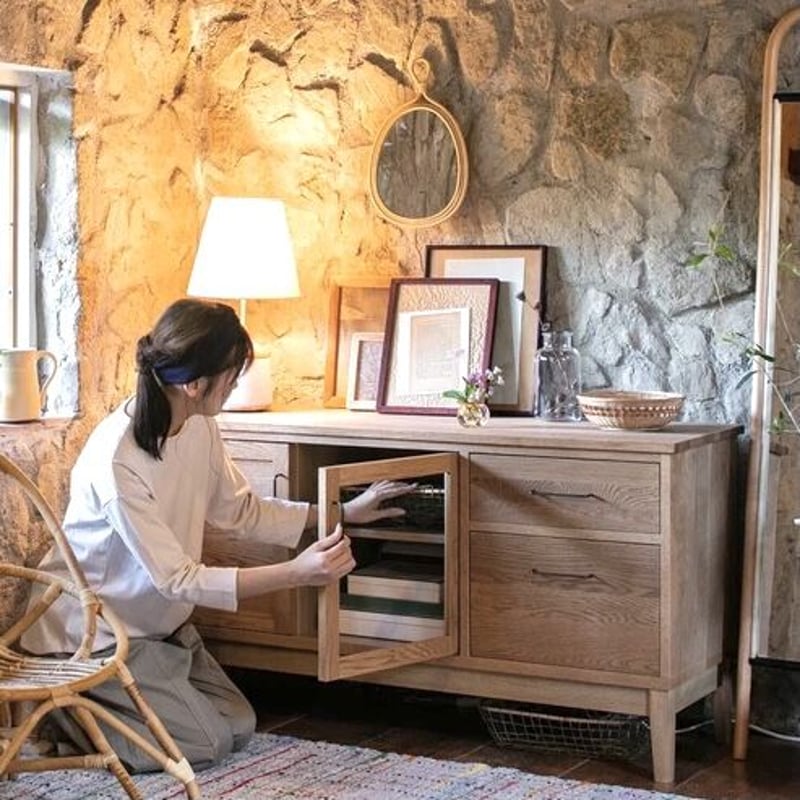 GMGH280A○北欧スタイル キャビネット TVボード AVボード サイドキ