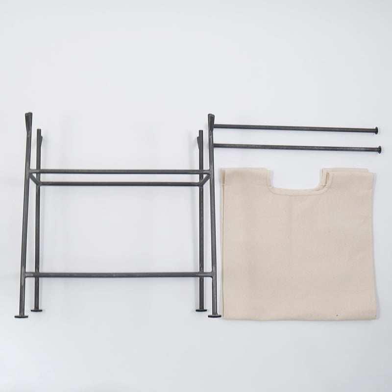 iron × canvas magazine rack / 汚れたら洗えるキャンバス生地のマガ