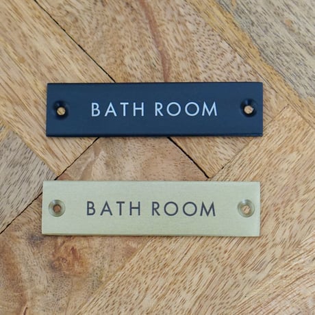 SIGN PLATE / BATH ROOM / サインプレート アンティークゴールド