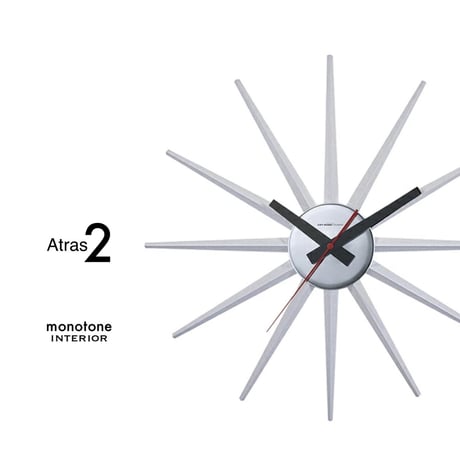 Atras 2-clock / 掛け時計 / 北欧スタイル / WHITE , NATURAL , BROWN /スタイリッシュ / ATRUS by ARTWORK STUDIO
