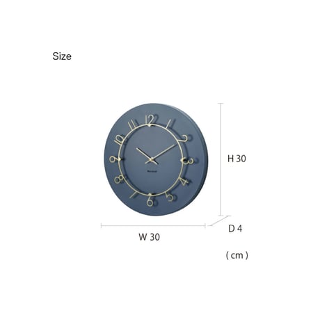Luu sweep movement clock / 掛け時計 / BEIGE , NAVY