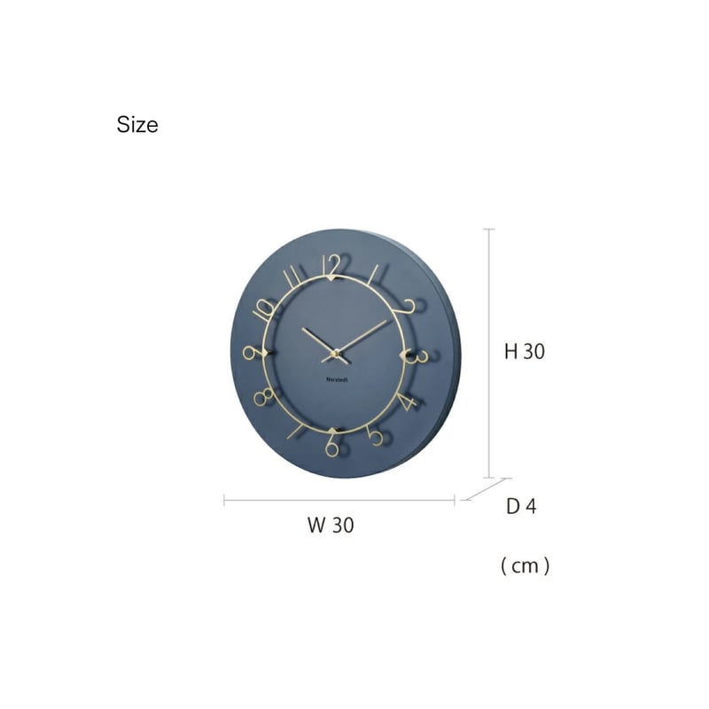 Luu sweep movement clock / 掛け時計 / BEIGE , NAVY