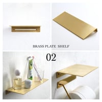 BRASS PLATE SHELF / 美しい真鍮素材のシェルフ / Sサイズ , Lサイズ