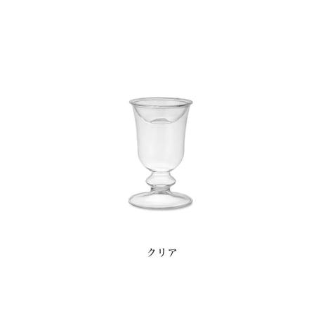 GRASS VASE 01 / 美しい曲線が印象的な水耕栽培用のガラスベース / クリア , グレー