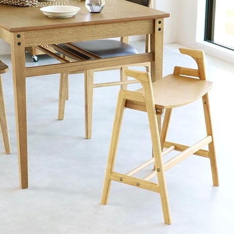Arm Bench crest / コンパクトで場所をとらない機能性のあるシンプルなベンチチェア / natural , brown